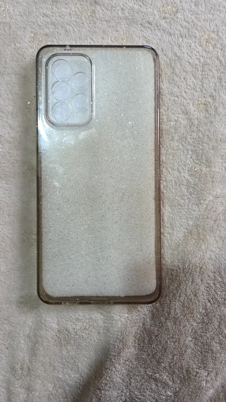 Funda transparente para celular con brillo