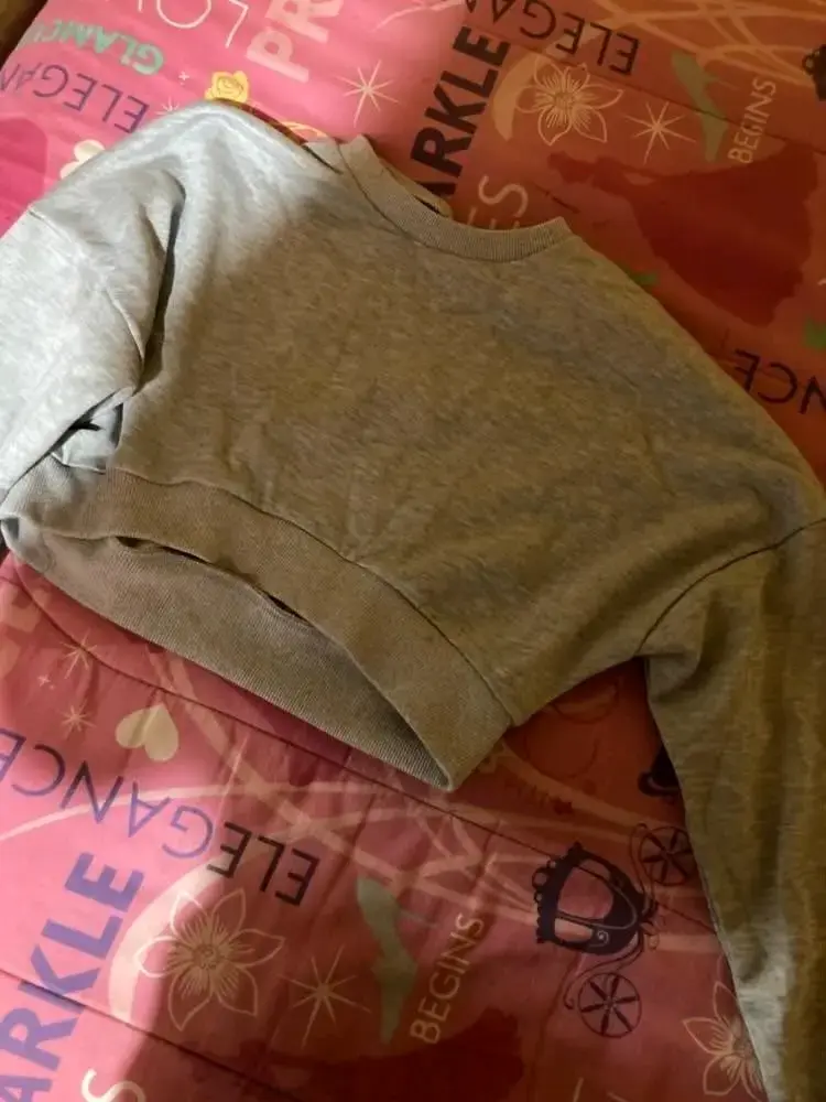 Polerón gris para mujer