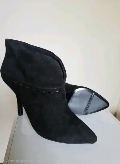 Botines de gamuza negros Nine West - miniatura 1