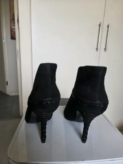 Botines de gamuza negros Nine West - miniatura 5