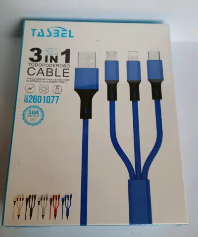 Cable 3 en 1 Tasbel para carga rápida - miniatura 1