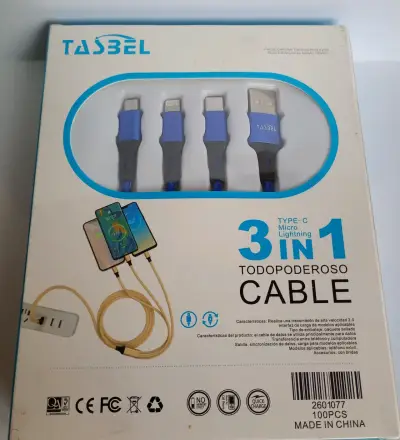 Cable 3 en 1 Tasbel para carga rápida - miniatura 2