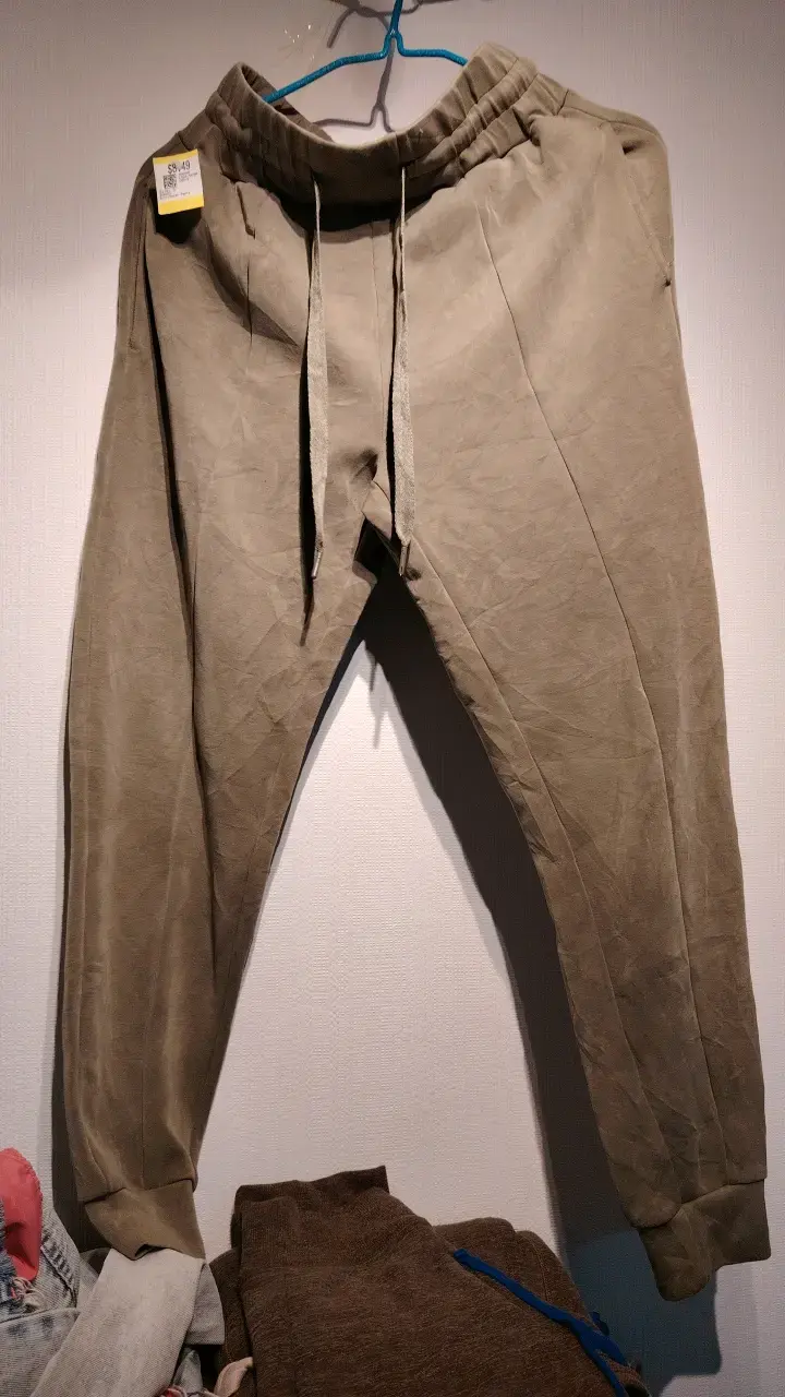 Pantalones jogger beige para hombre