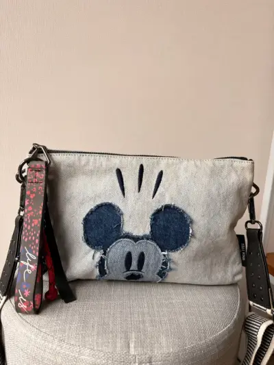 Bandolera Desigual  Mickey Denim Dortmund - miniatura 1