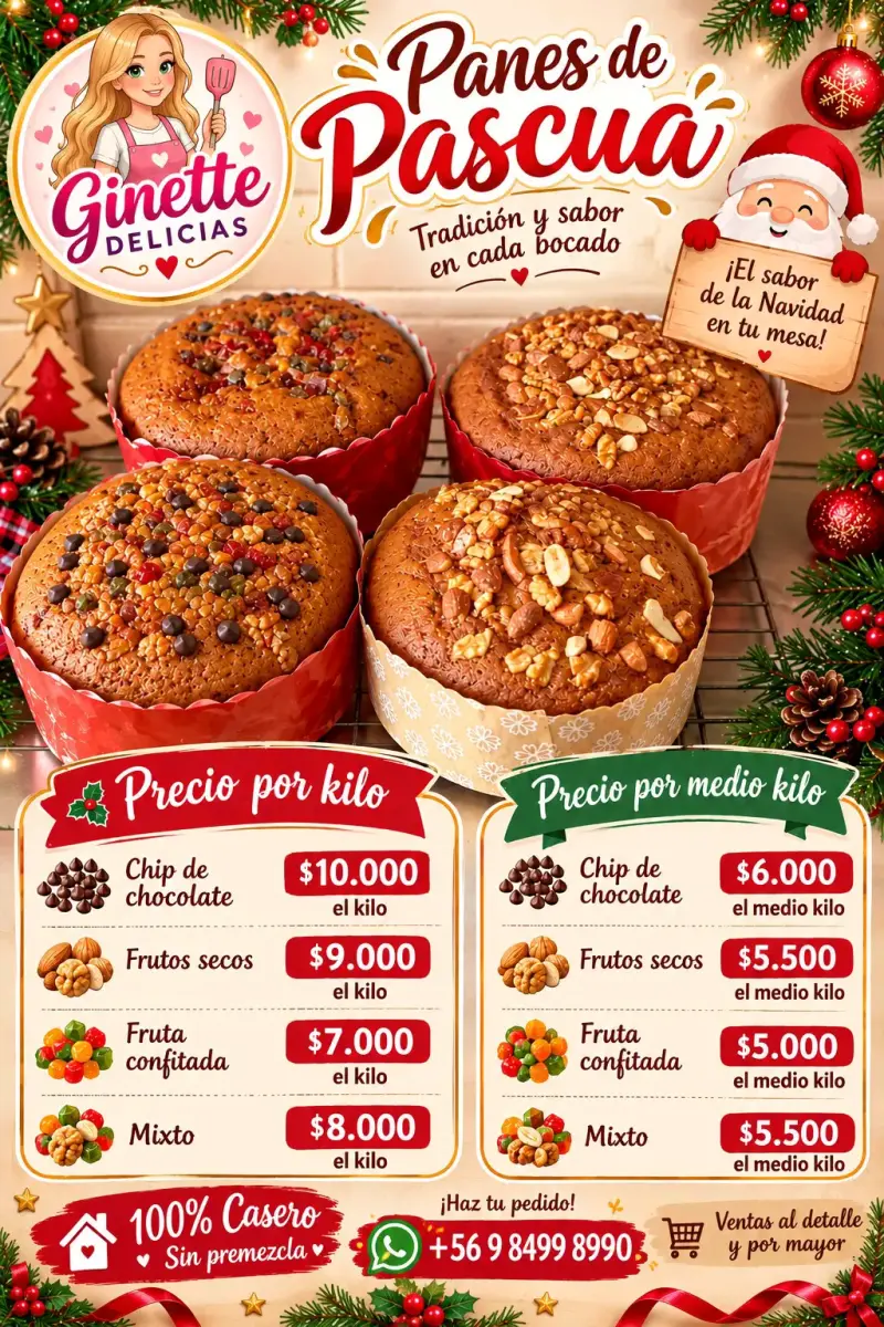 Panes de Pascua Ginette Delicias variados