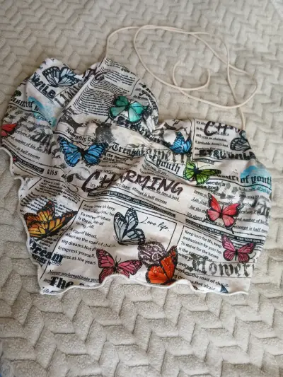 Top de tirantes con estampado de mariposas - miniatura 1
