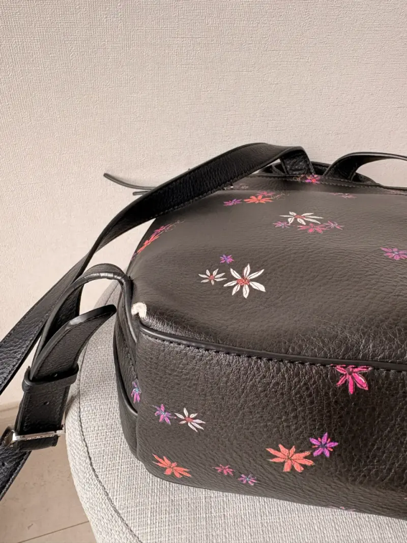 Mochila Desigual negra con flores - 4