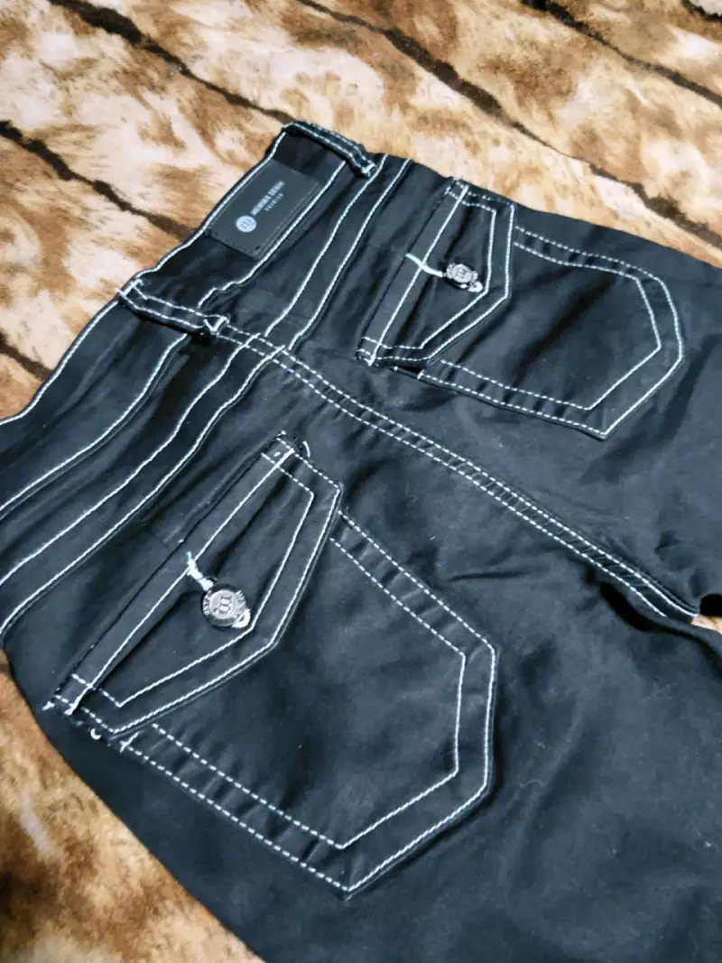 Pantalones acampanados negros para mujer talla 40 - 2