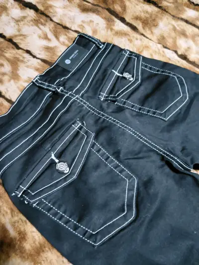 Pantalones acampanados negros para mujer talla 40 - miniatura 2