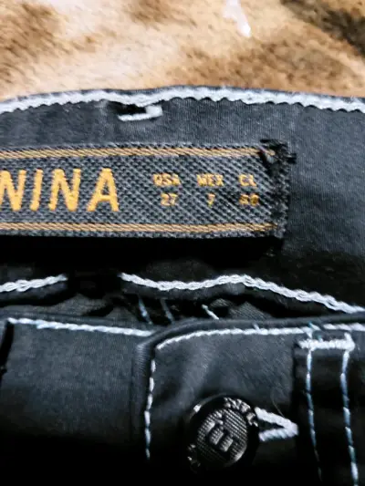 Pantalones acampanados negros para mujer talla 40 - miniatura 3