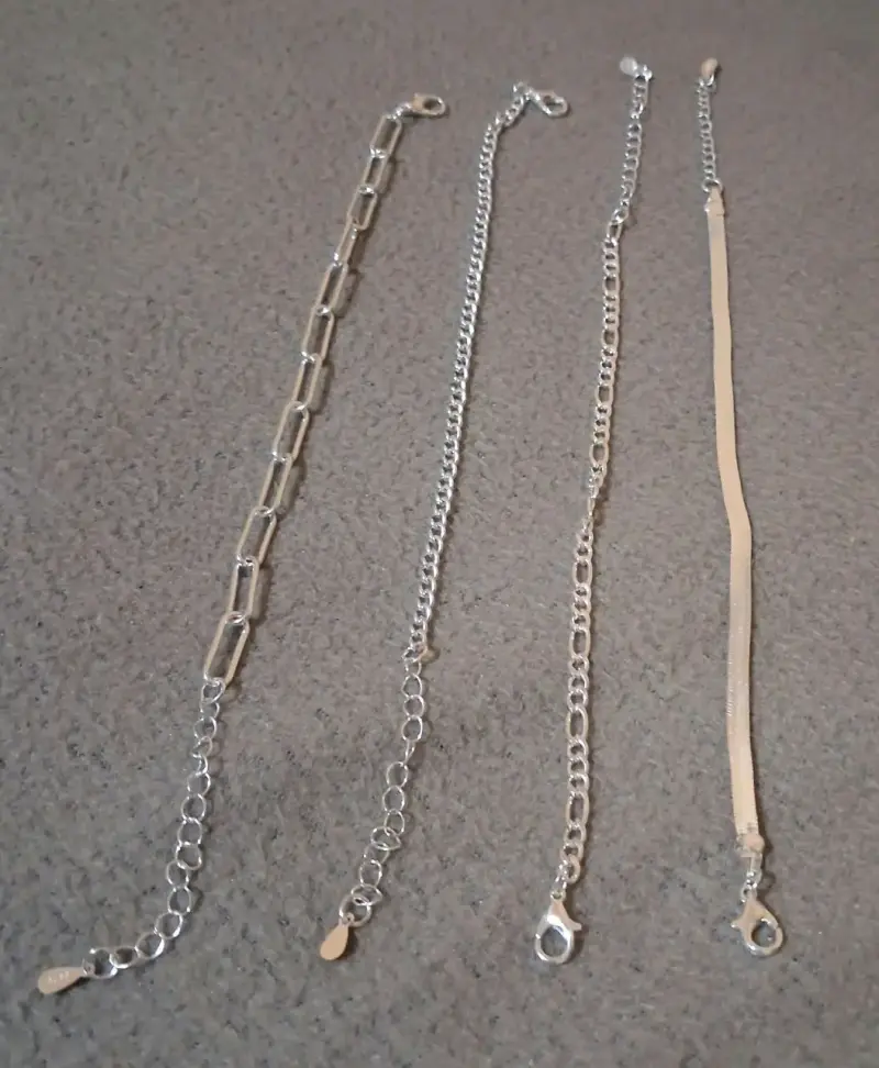 Set de pulseras de plata para mujer - 1