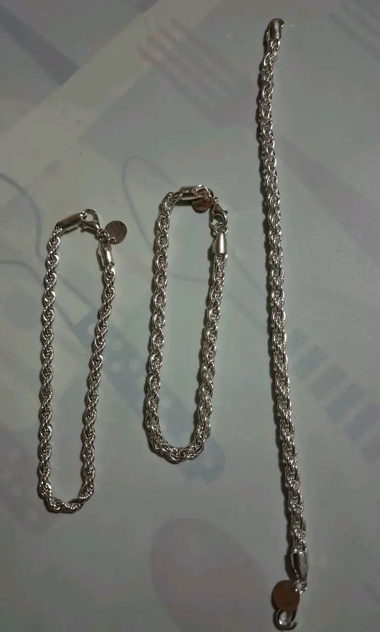 Set de pulseras de plata para mujer - 3