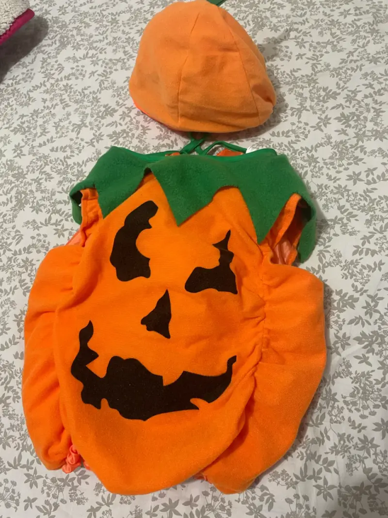Disfraz de calabaza para bebé con gorro - 2