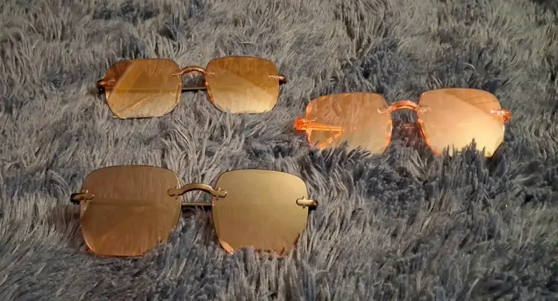 Gafas de sol estilo retro color naranja - 3