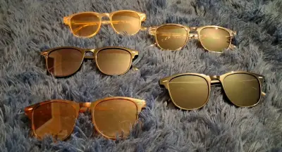 Gafas de sol estilo retro color naranja - miniatura 4