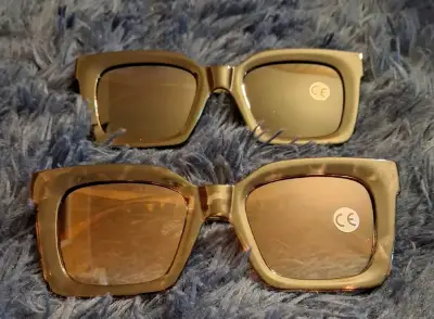 Gafas de sol estilo retro color naranja - miniatura 5