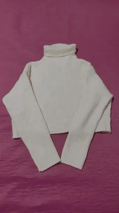 Suéter de cuello alto blanco H&M para niña - miniatura 1