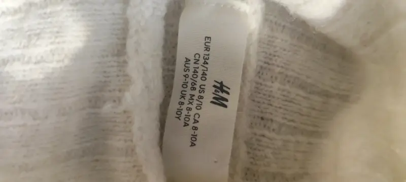 Suéter de cuello alto blanco H&M para niña - 4