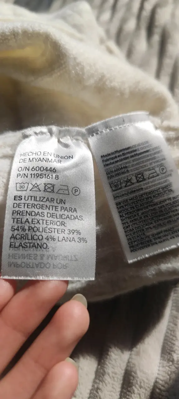 Suéter de cuello alto blanco H&M para niña - 5