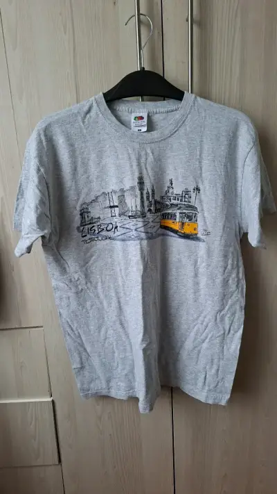 Polera gris Lisboa Fruit of the Loom - miniatura 1