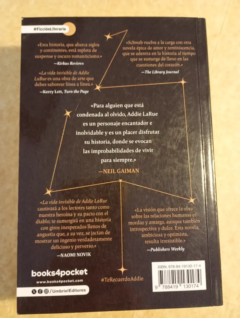 Libro La Vida Invisible de Addie LaRue de V.E. Schwab - 4