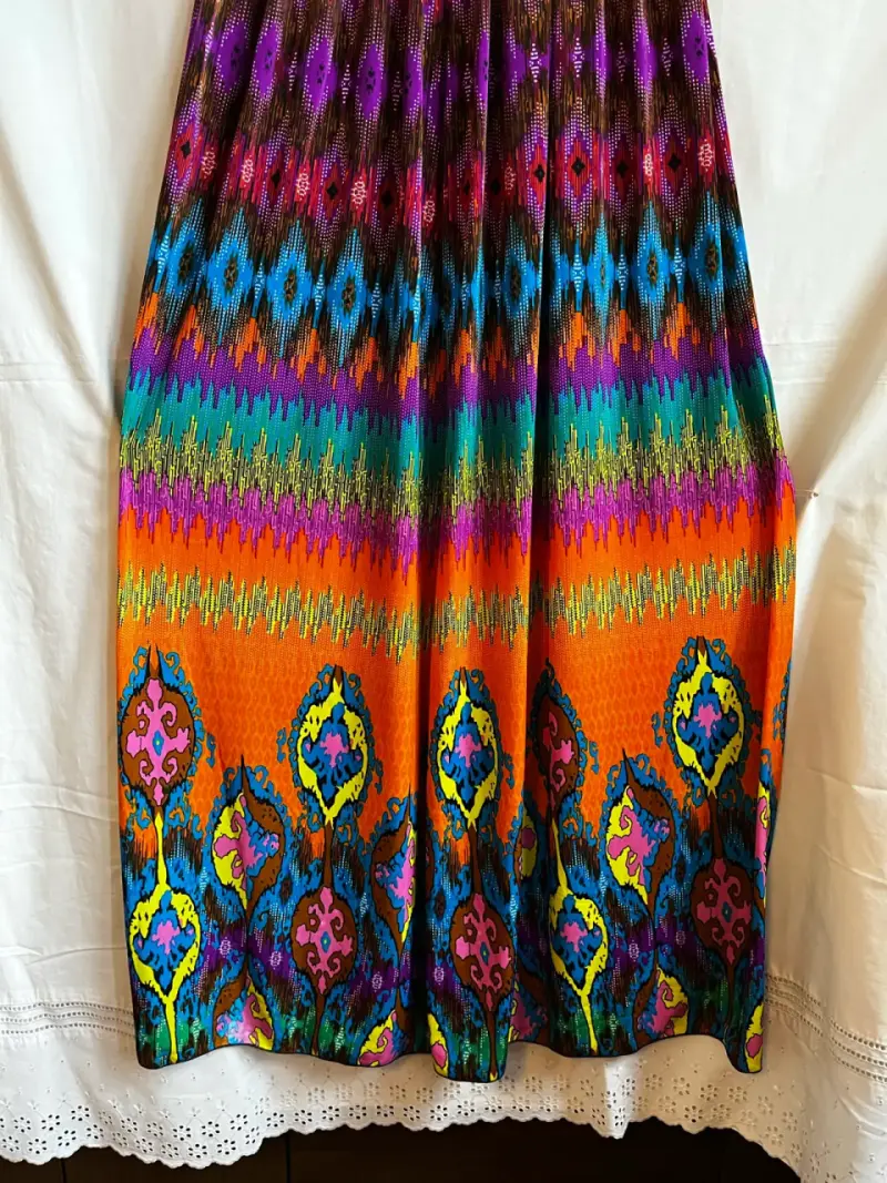 Vestido largo bohemio multicolor para mujer - 5