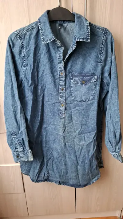Camisa de mezclilla azul - miniatura 1