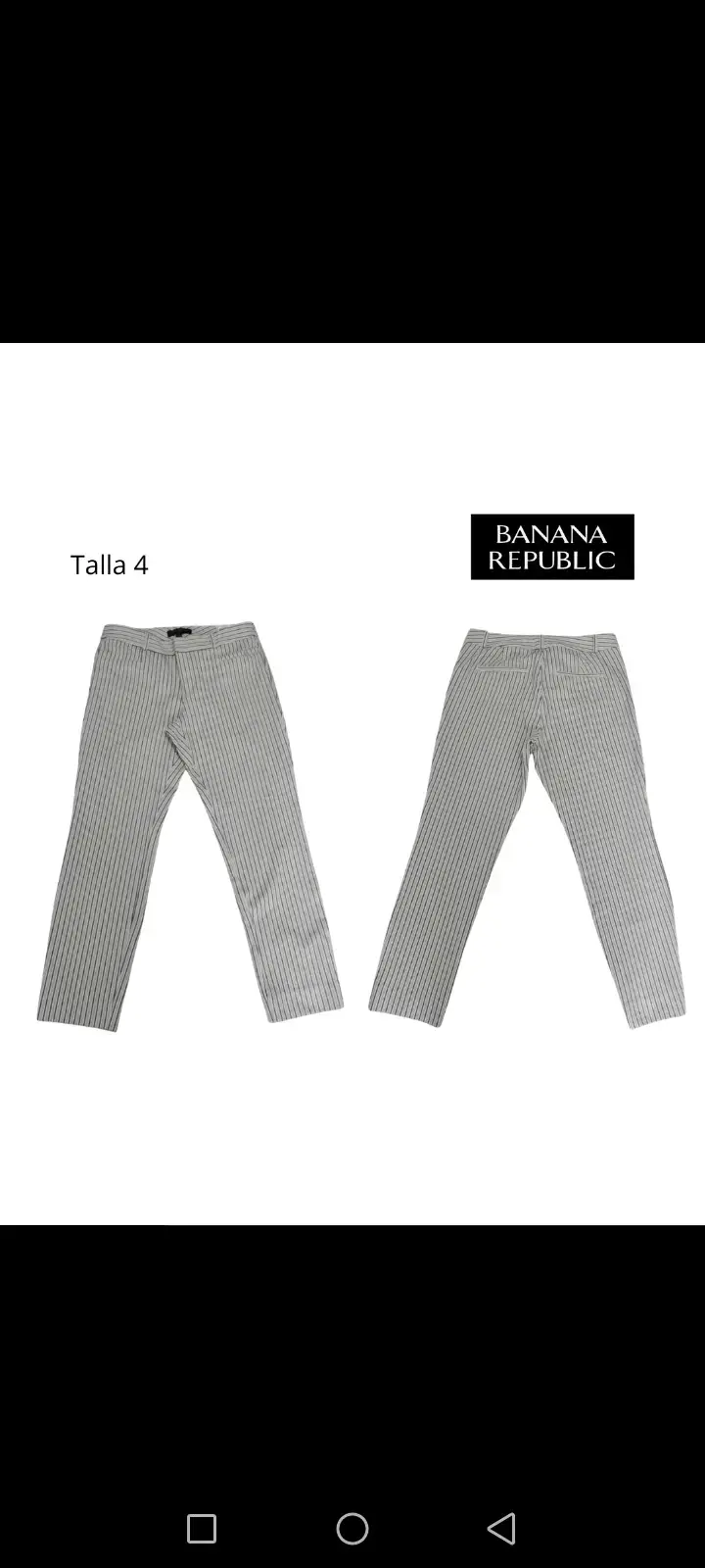Pantalones a rayas Banana Republic Sloan talla 4 - 2