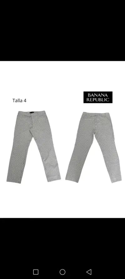 Pantalones a rayas Banana Republic Sloan talla 4 - miniatura 2