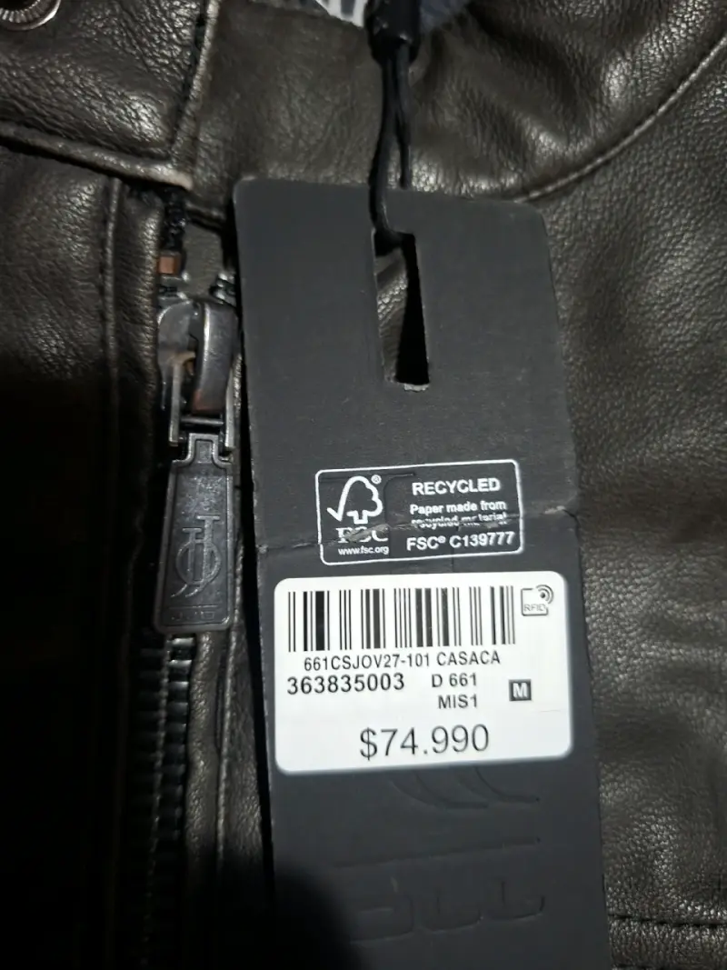 Chaqueta de cuero negra JJO para hombre - 2