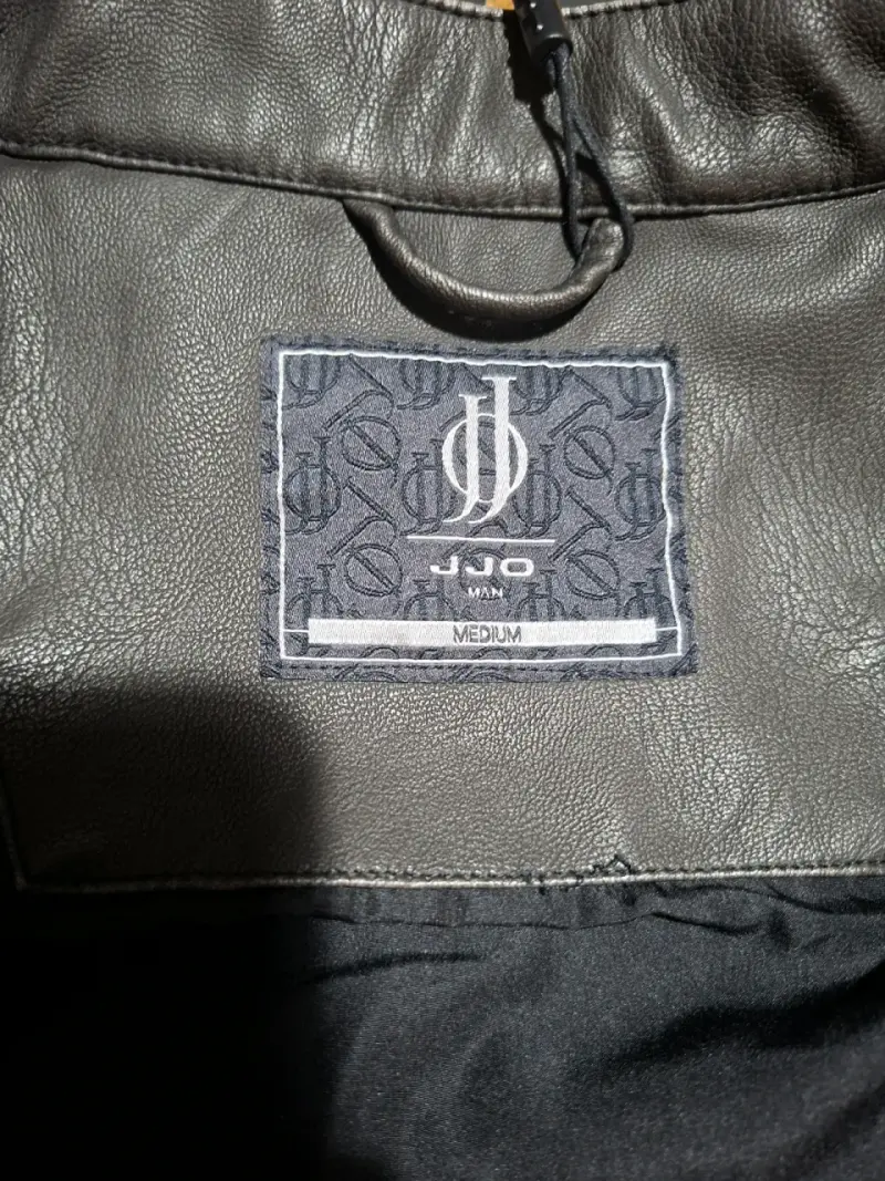 Chaqueta de cuero negra JJO para hombre - 3