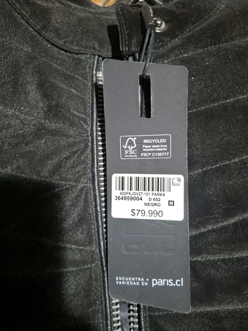 Chaqueta Parka Negra Mujer Talla M - 2