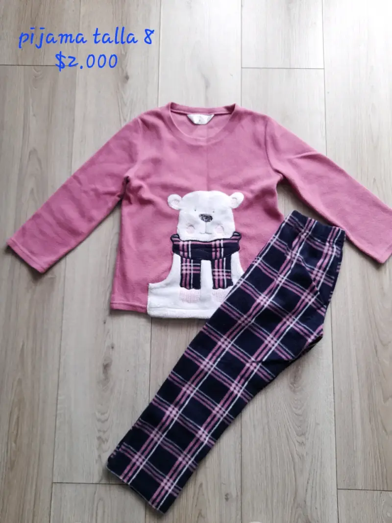 Pijama infantil con diseño de oso talla 8 - 1