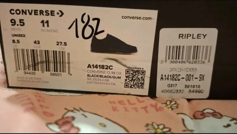 Zapatillas negras Converse unisex talla 43 - 3