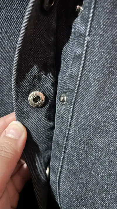 Chaqueta de mezclilla negra talla XL - miniatura 2
