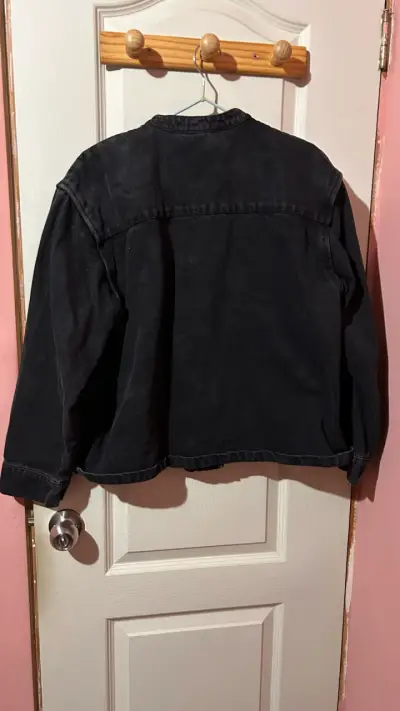 Chaqueta de mezclilla negra talla XL - miniatura 3