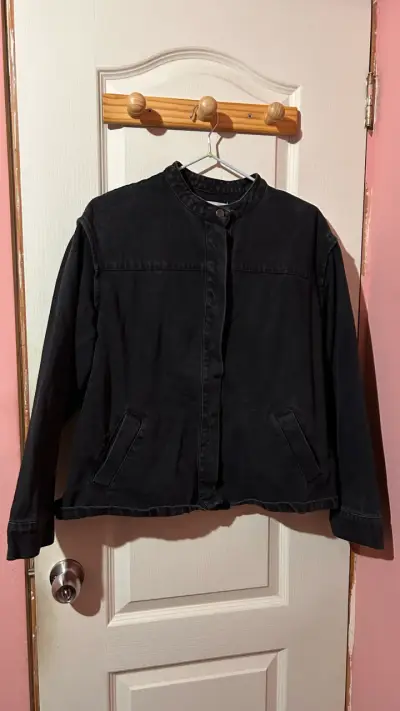 Chaqueta de mezclilla negra talla XL - miniatura 4