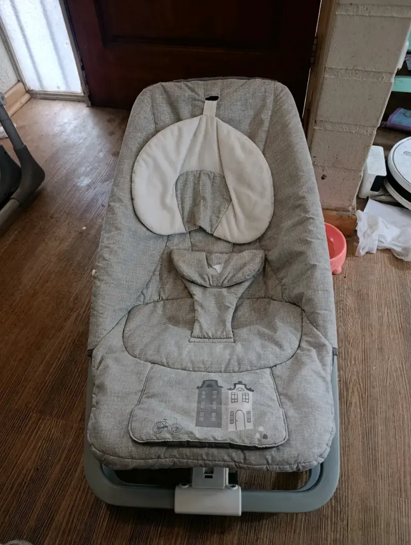 Silla mecedora para bebé gris - 2