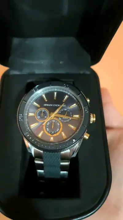 Reloj Emporio Armani Exchange Negro y Plateado - miniatura 3