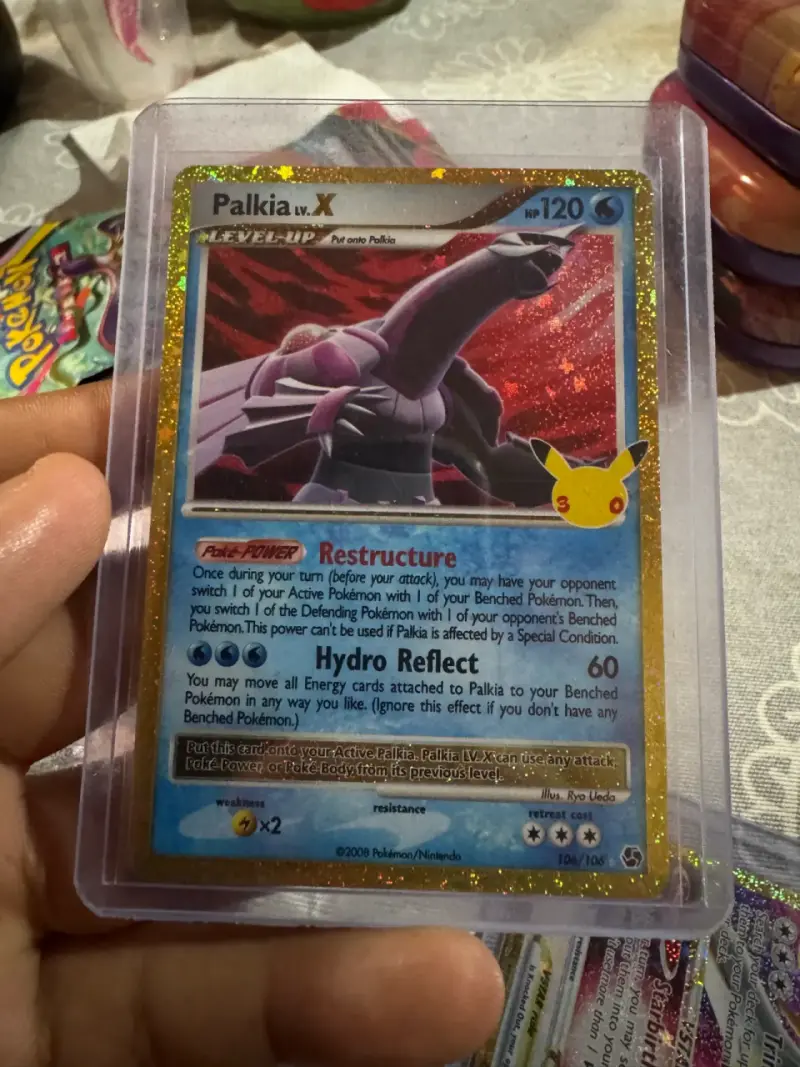 Carta Pokémon Palkia LV.X holográfica