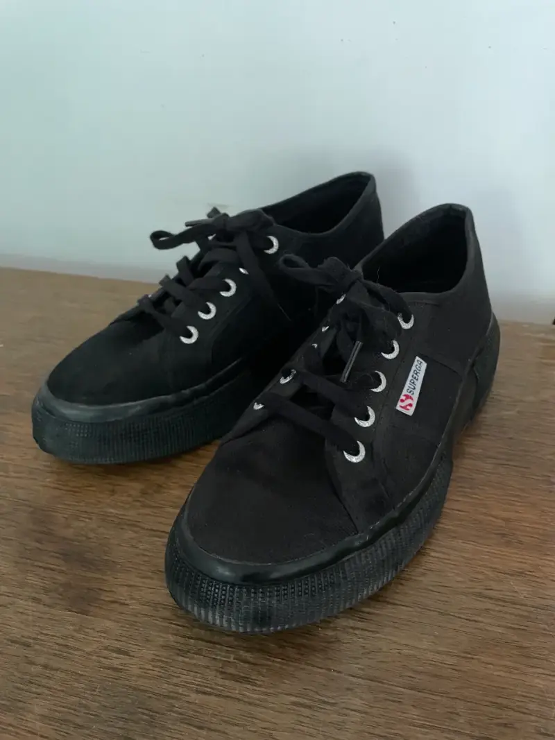 Zapatillas negras Superga plataforma - 2