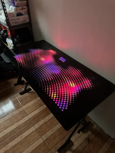 Escritorio gamer LED RGB + Silla de escritorio. - miniatura 2