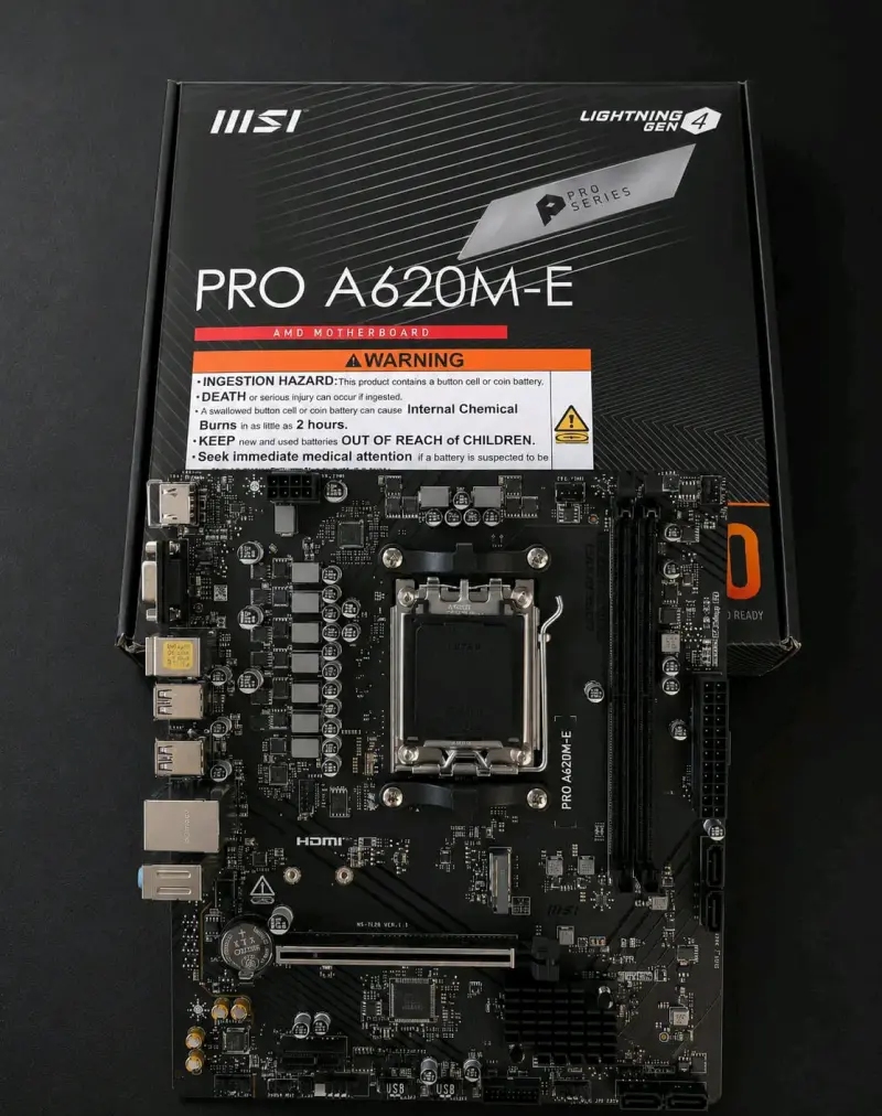 Placa Madre MSI PRO A620M-E para AMD