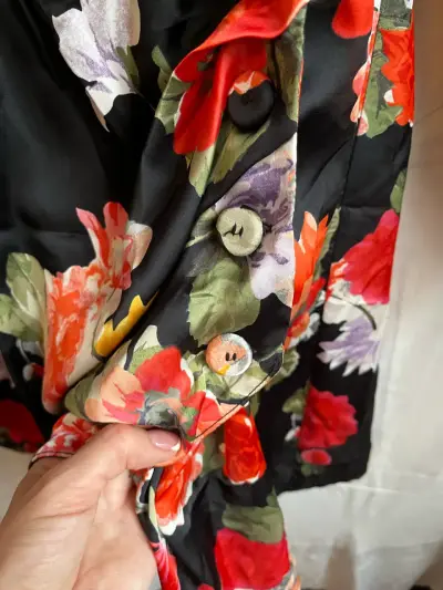 Vestido floral cruzado Zara de manga larga - miniatura 4