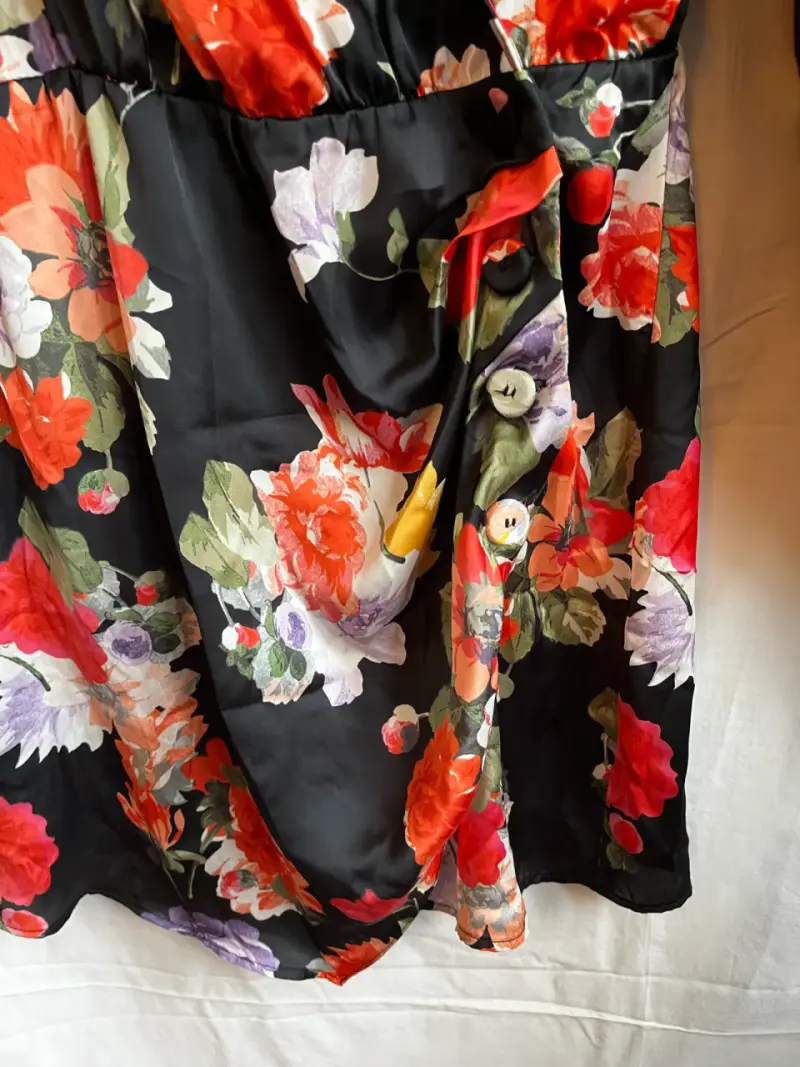 Vestido floral cruzado Zara de manga larga - 6