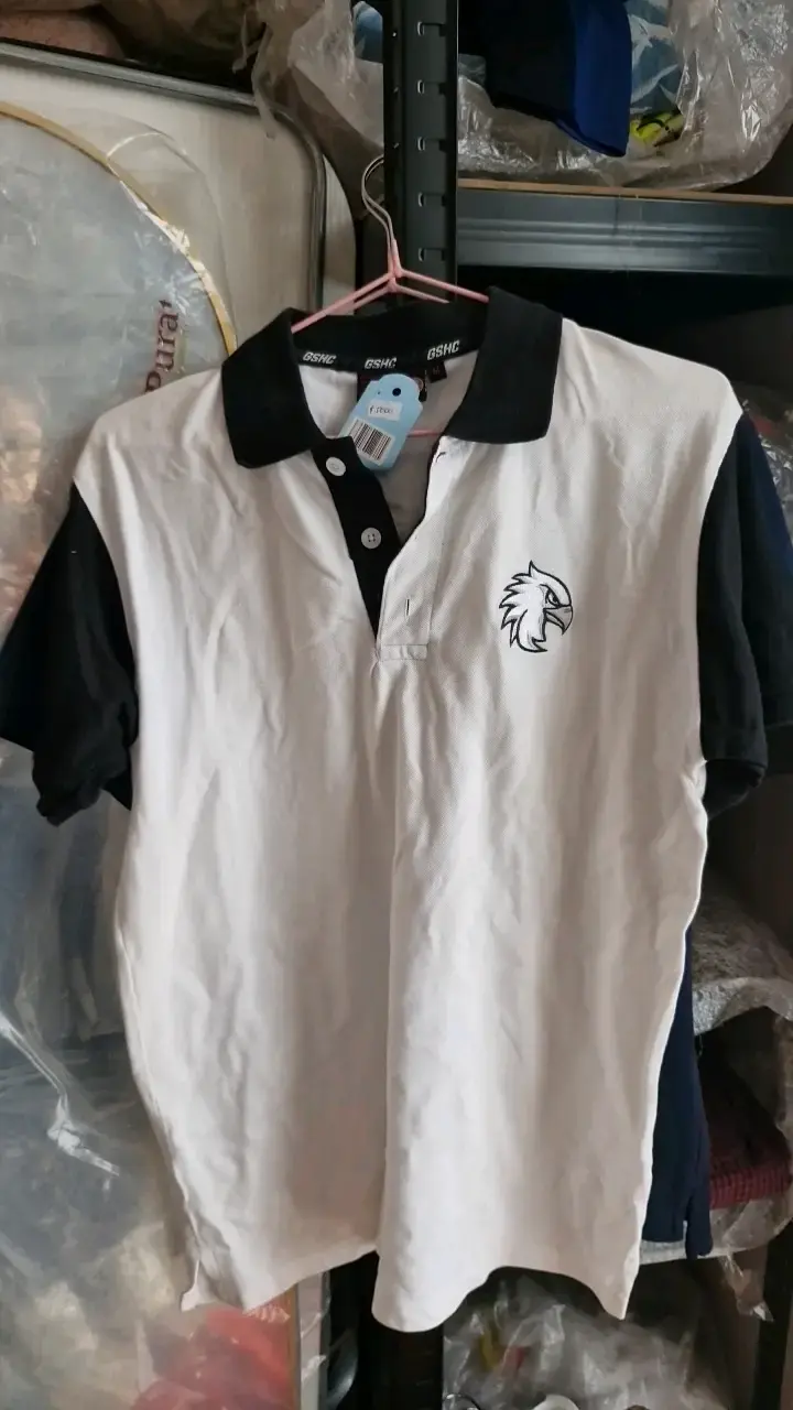 Polera Polo GSHC Blanca y Negra Talla M - 1