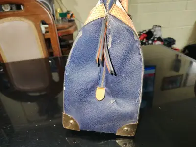 Cartera ALDO original rayas azul y blanco - miniatura 3
