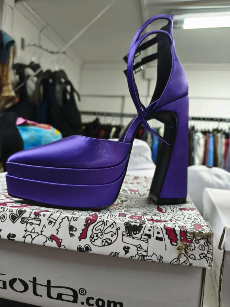 Zapatos de Tacón Alto Morados Gotta - 3