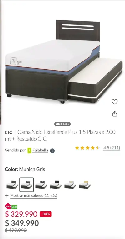 Cama nido 1.5 plaza colchones CIC en buen estado - miniatura 6