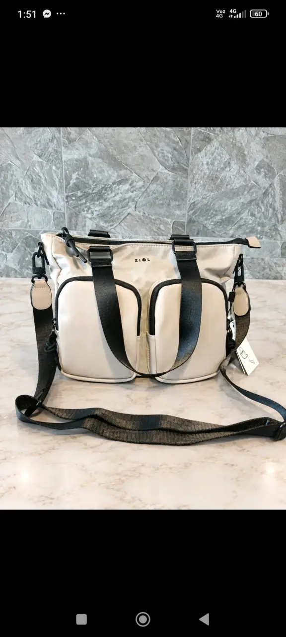 Cartera Ziol gris con bolsillos frontales - 2